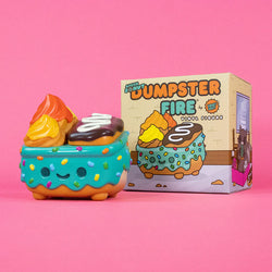 Dumpster Fire - Donut Green Vinyl Figure by 100% Soft