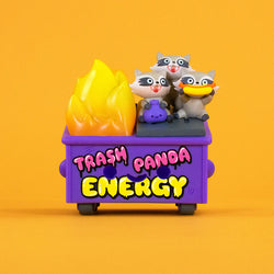 Dumpster Fire - Trash Panda Energy Vinyl Figure 100% Soft